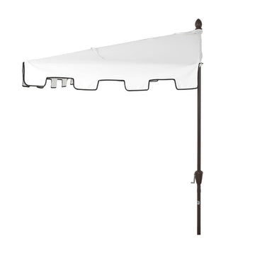 Sidney 9 ft. Classic MidCentury Rectangular Half Market Patio Umbrella